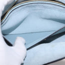 Miu Miu Madras Shoulder Bag Leather Light Blue Gold Auth 211735A-27