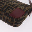 FENDI Zucca Canvas Mamma Baguette Bag 2way Black Brown 8VR207 Auth 211736SAV-13