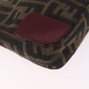 FENDI Zucca Canvas Mamma Baguette Bag 2way Black Brown 8VR207 Auth 211736SAV-14