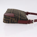 FENDI Zucca Canvas Mamma Baguette Bag 2way Black Brown 8VR207 Auth 211736SAV-4
