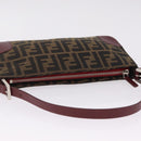FENDI Zucca Canvas Mamma Baguette Bag 2way Black Brown 8VR207 Auth 211736SAV-6