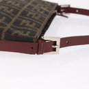 FENDI Zucca Canvas Mamma Baguette Bag 2way Black Brown 8VR207 Auth 211736SAV-9