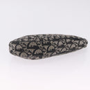 Christian Dior Trotter Canvas Saddle Accessory Pouch Black Silver Auth 211737A-10