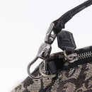 Christian Dior Trotter Canvas Saddle Accessory Pouch Black Silver Auth 211737A-15