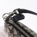 Christian Dior Trotter Canvas Saddle Accessory Pouch Black Silver Auth 211737A-16