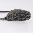 Christian Dior Trotter Canvas Saddle Accessory Pouch Black Silver Auth 211737A-5