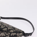 Christian Dior Trotter Canvas Saddle Accessory Pouch Black Silver Auth 211737A-8