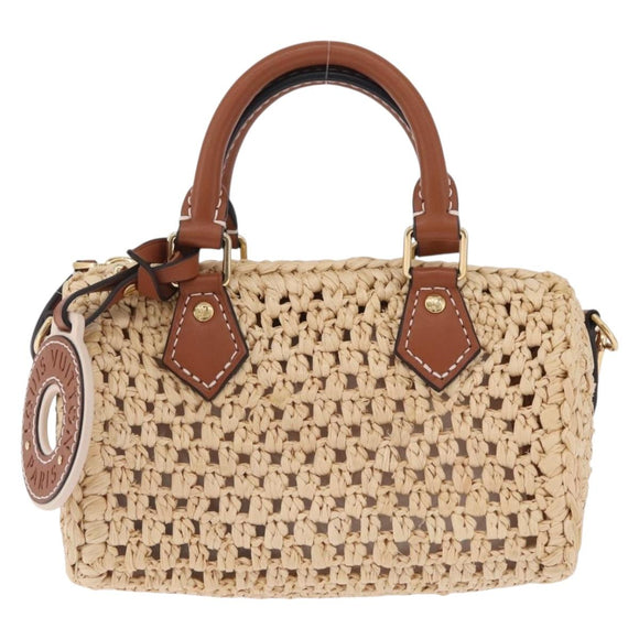 LOUIS VUITTON LV By The Pool Nano Speedy Bag Raffia Beige M83525 Auth 211738SAM