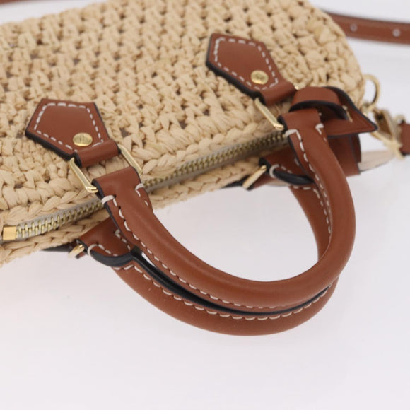 LOUIS VUITTON LV By The Pool Nano Speedy Bag Raffia Beige M83525 Auth 211738SAM