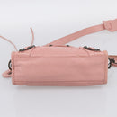 Balenciaga Classic Mini City Bag Leather 2way Pink Silver 300295 Auth 211746V-12
