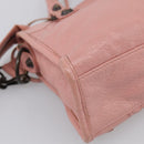 Balenciaga Classic Mini City Bag Leather 2way Pink Silver 300295 Auth 211746V-16