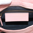 Balenciaga Classic Mini City Bag Leather 2way Pink Silver 300295 Auth 211746V-18