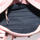 Balenciaga Classic Mini City Bag Leather 2way Pink Silver 300295 Auth 211746V-19