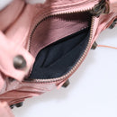 Balenciaga Classic Mini City Bag Leather 2way Pink Silver 300295 Auth 211746V-24