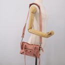 Balenciaga Classic Mini City Bag Leather 2way Pink Silver 300295 Auth 211746V-29