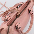Balenciaga Classic Mini City Bag Leather 2way Pink Silver 300295 Auth 211746V-6