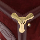Cartier Must Line Vanity Hand Bag Suede Bordeaux Gold Auth 211751V-10