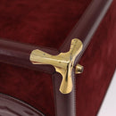Cartier Must Line Vanity Hand Bag Suede Bordeaux Gold Auth 211751V-12