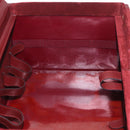 Cartier Must Line Vanity Hand Bag Suede Bordeaux Gold Auth 211751V-21