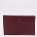 Cartier Must Line Vanity Hand Bag Suede Bordeaux Gold Auth 211751V-25