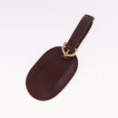 Cartier Must Line Vanity Hand Bag Suede Bordeaux Gold Auth 211751V-29