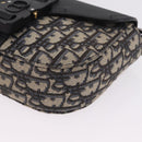 Christian Dior Trotter Canvas Saddle Shoulder Bag Navy Silver Auth 211754V-11