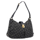 LOUIS VUITTON Monogram Denim Slytree Shoulder Bag Black M95835 LV Auth 211757V-1