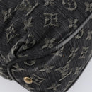 LOUIS VUITTON Monogram Denim Slytree Shoulder Bag Black M95835 LV Auth 211757V-11