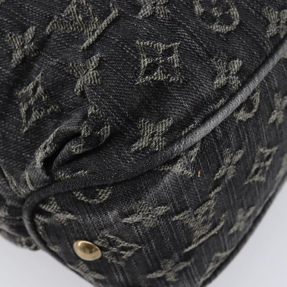 LOUIS VUITTON Monogram Denim Slytree Shoulder Bag Black M95835 LV Auth 211757V