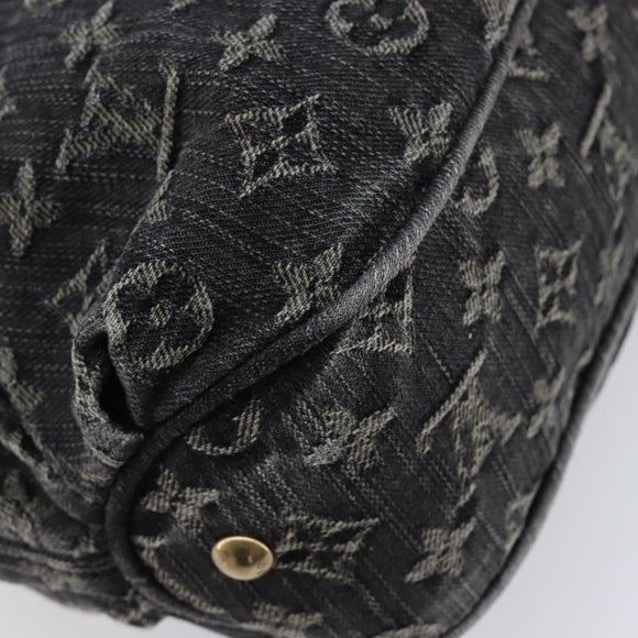 LOUIS VUITTON Monogram Denim Slytree Shoulder Bag Black M95835 LV Auth 211757V