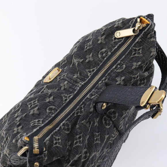 LOUIS VUITTON Monogram Denim Slytree Shoulder Bag Black M95835 LV Auth 211757V