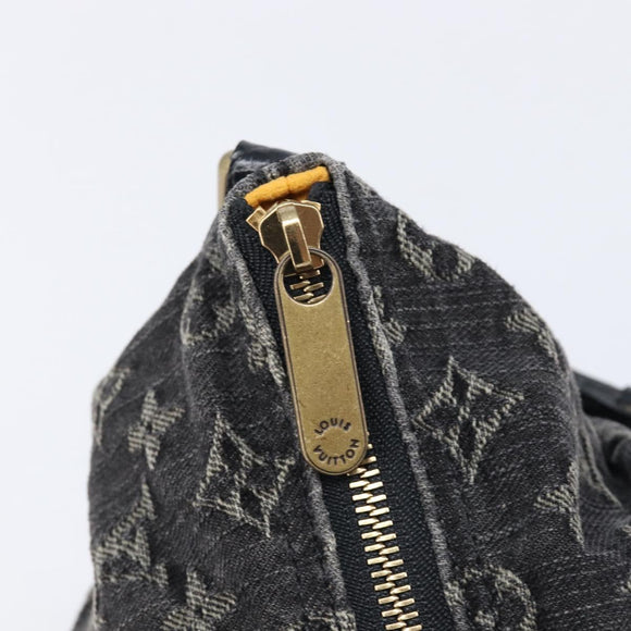 LOUIS VUITTON Monogram Denim Slytree Shoulder Bag Black M95835 LV Auth 211757V