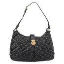 LOUIS VUITTON Monogram Denim Slytree Shoulder Bag Black M95835 LV Auth 211757V-2