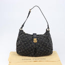 LOUIS VUITTON Monogram Denim Slytree Shoulder Bag Black M95835 LV Auth 211757V-26