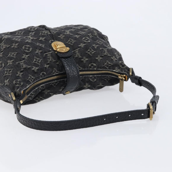 LOUIS VUITTON Monogram Denim Slytree Shoulder Bag Black M95835 LV Auth 211757V