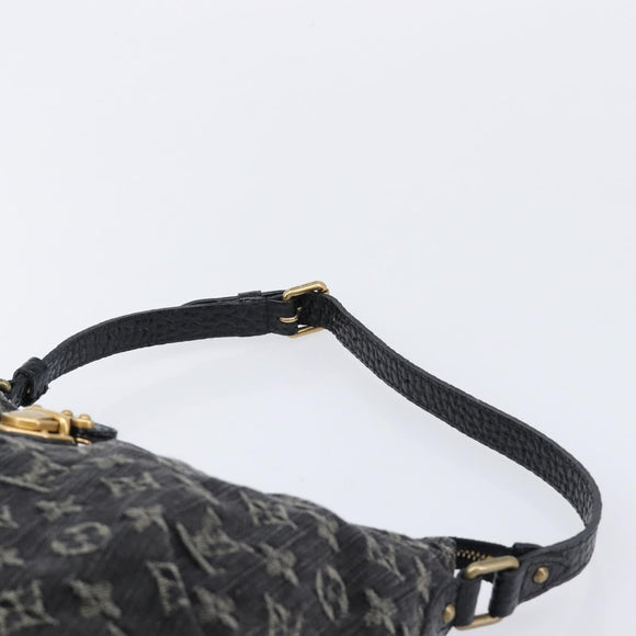 LOUIS VUITTON Monogram Denim Slytree Shoulder Bag Black M95835 LV Auth 211757V