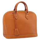 LOUIS VUITTON Nomad leather Alma Hand Bag Beige M85000 LV Auth 211758V-1