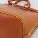 LOUIS VUITTON Nomad leather Alma Hand Bag Beige M85000 LV Auth 211758V-10