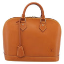LOUIS VUITTON Nomad leather Alma Hand Bag Beige M85000 LV Auth 211758V-2