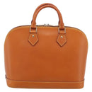 LOUIS VUITTON Nomad leather Alma Hand Bag Beige M85000 LV Auth 211758V-3