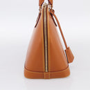 LOUIS VUITTON Nomad leather Alma Hand Bag Beige M85000 LV Auth 211758V-4