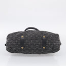 LOUIS VUITTON Monogram Denim Neo Cabby GM Bag Black M95352 LV Auth 211759V-11