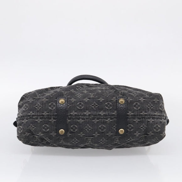 LOUIS VUITTON Monogram Denim Neo Cabby GM Bag Black M95352 LV Auth 211759V