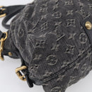 LOUIS VUITTON Monogram Denim Neo Cabby GM Bag Black M95352 LV Auth 211759V-13