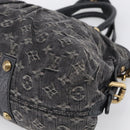 LOUIS VUITTON Monogram Denim Neo Cabby GM Bag Black M95352 LV Auth 211759V-14