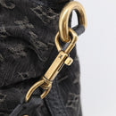 LOUIS VUITTON Monogram Denim Neo Cabby GM Bag Black M95352 LV Auth 211759V-17