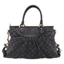 LOUIS VUITTON Monogram Denim Neo Cabby GM Bag Black M95352 LV Auth 211759V-3
