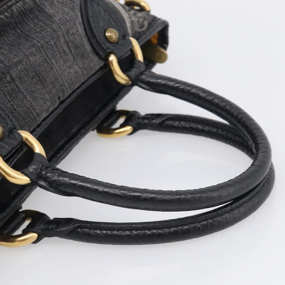LOUIS VUITTON Monogram Denim Neo Cabby GM Bag Black M95352 LV Auth 211759V
