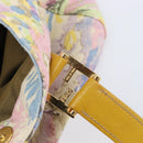 FENDI Hand Bag Canvas Yellow Gold Auth 211760V-15