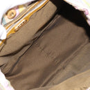 FENDI Hand Bag Canvas Yellow Gold Auth 211760V-17